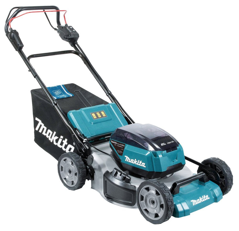 Cortacésped Inalámbrico Makita Dlm536z, 36 Voltios (2x18 Voltios) Azul/Negro, Sin Batería Ni Cargador, Con Tracción