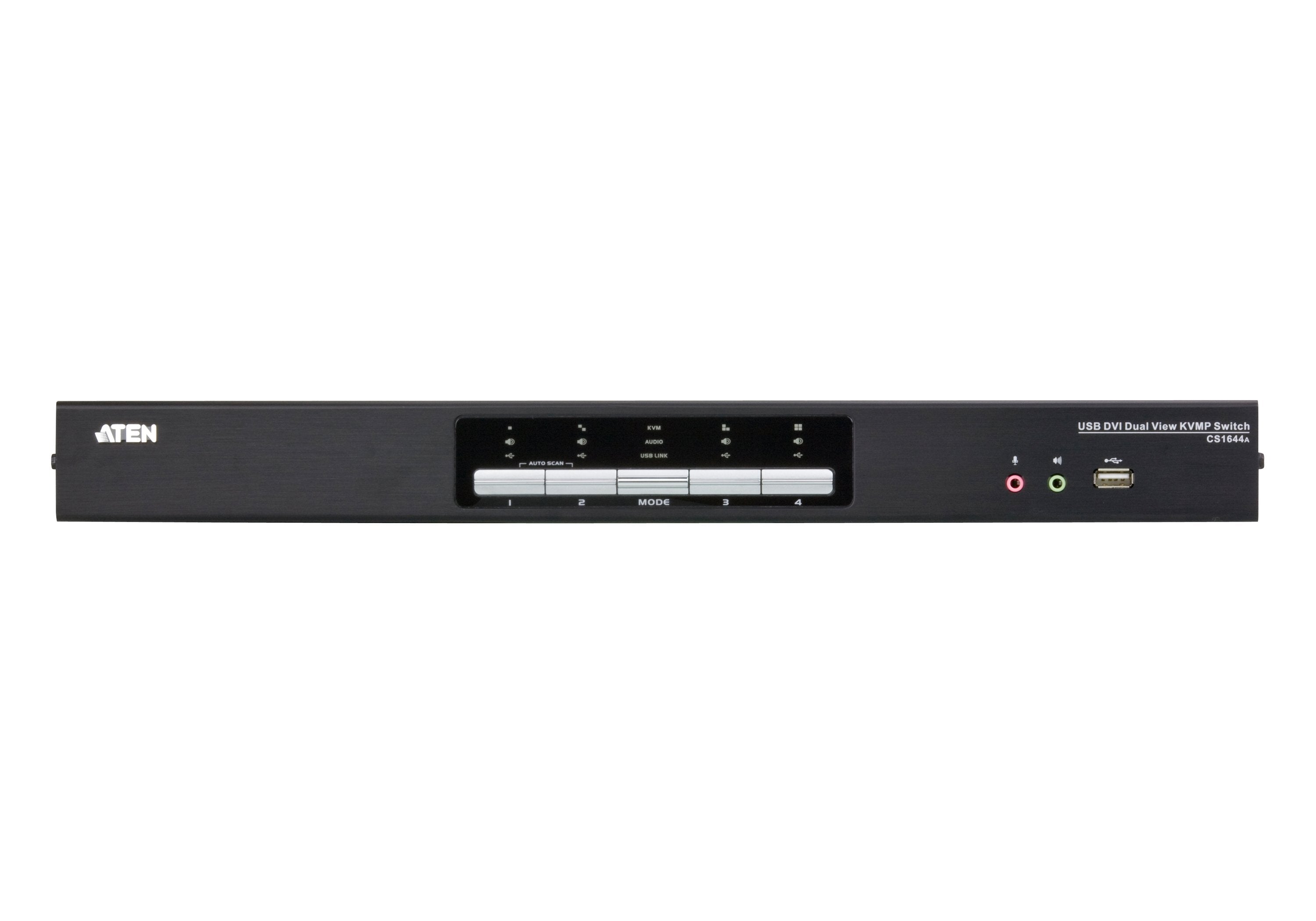 Switch Usb Kvmp, Aten Cs1644a, 4 Puertos, Dual-Dvi (Dvi-I/Dual Link), Usb 2.0, Audio