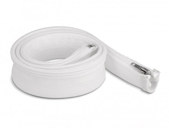 Delock Manga Trenzada Con Cremallera Resistente Al Calor 1 M X 30 Mm Blanco