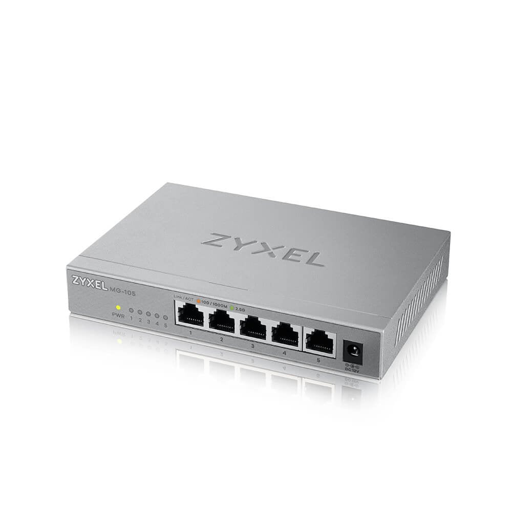 EAN 4718937620203 - Zyxel MG-105 No administrado 2.5G Ethernet (100/1000/2500) Acero imagen 4