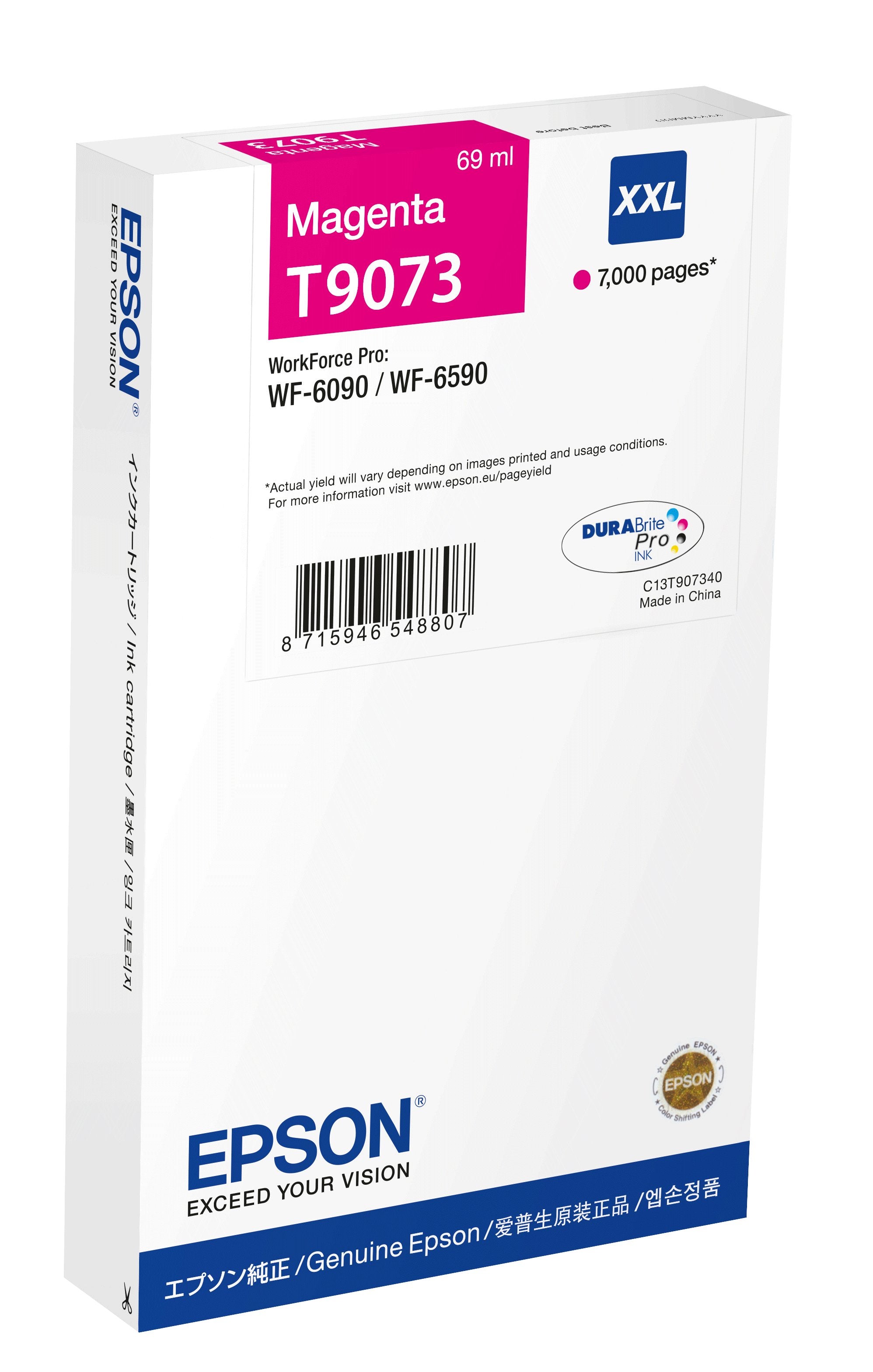 Tinta Original Epson T9073 69 Ml Tamaño Xxl Magenta