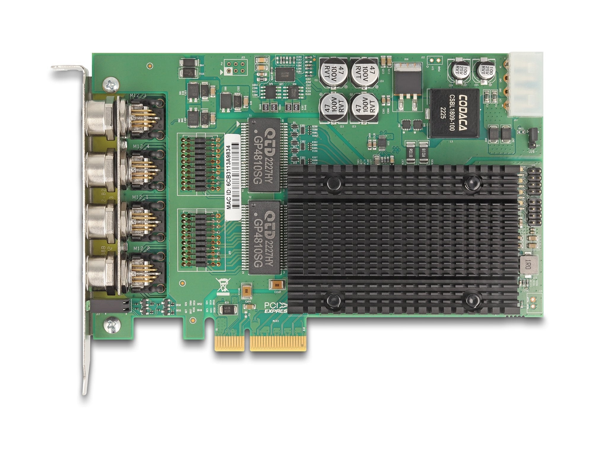 Delock Pci Express X4 Netzwerkkarte Gigabit Lan 4 X M12 Mit Poe+ I350