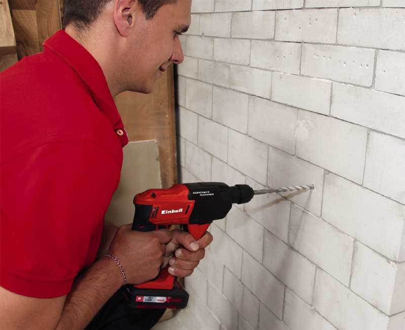 Taladro Percutor Inalámbrico Einhell Te-Hd 18 Li-Solo (Rojo/Negro, Sin Batería Ni Cargador) 4513812