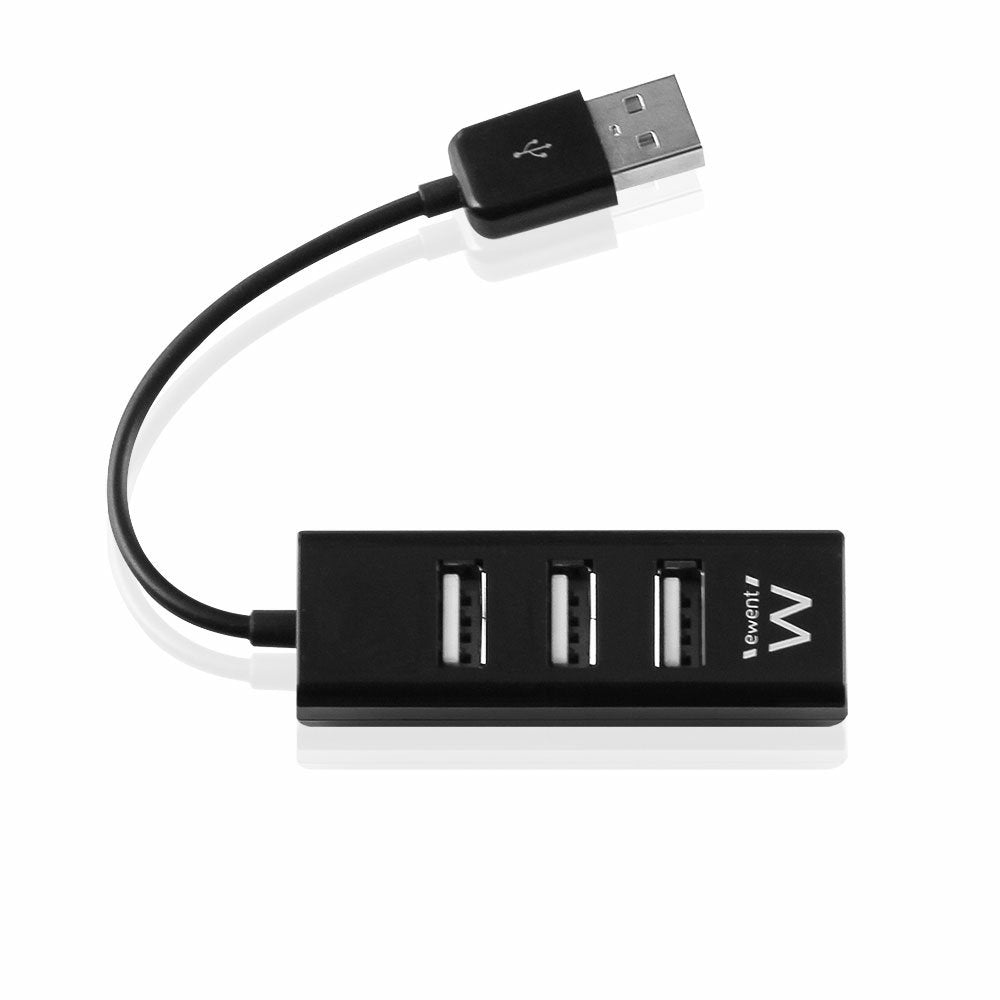 EAN 8032958186804 - Ewent EW1123 hub de interfaz USB 2.0 480 Mbit/s Negro imagen 1