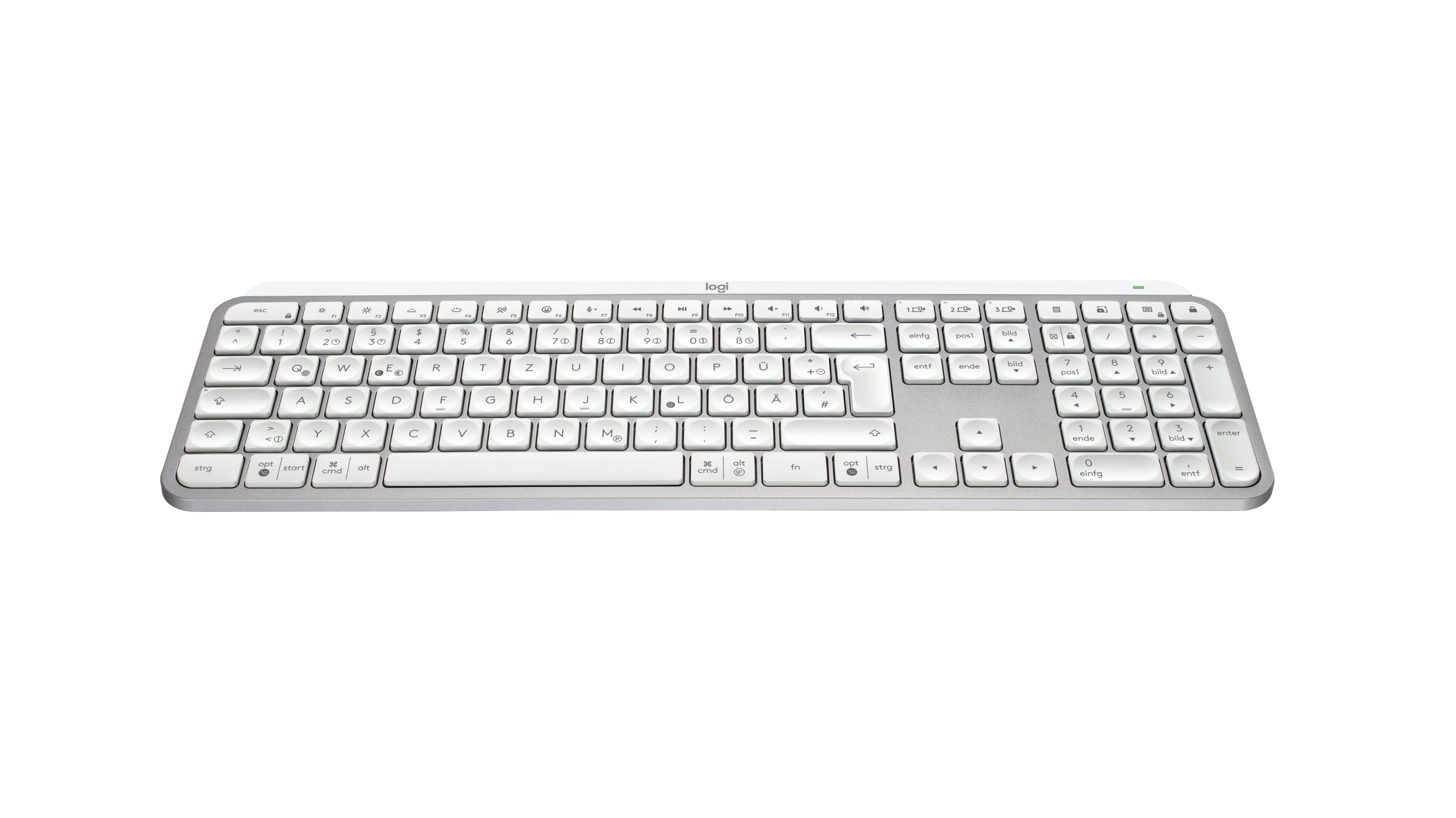 EAN 5099206112186 - Logitech 920-011566 teclado Universal RF Wireless + Bluetooth QWERTZ Alemán Aluminio, Blanco imagen 6