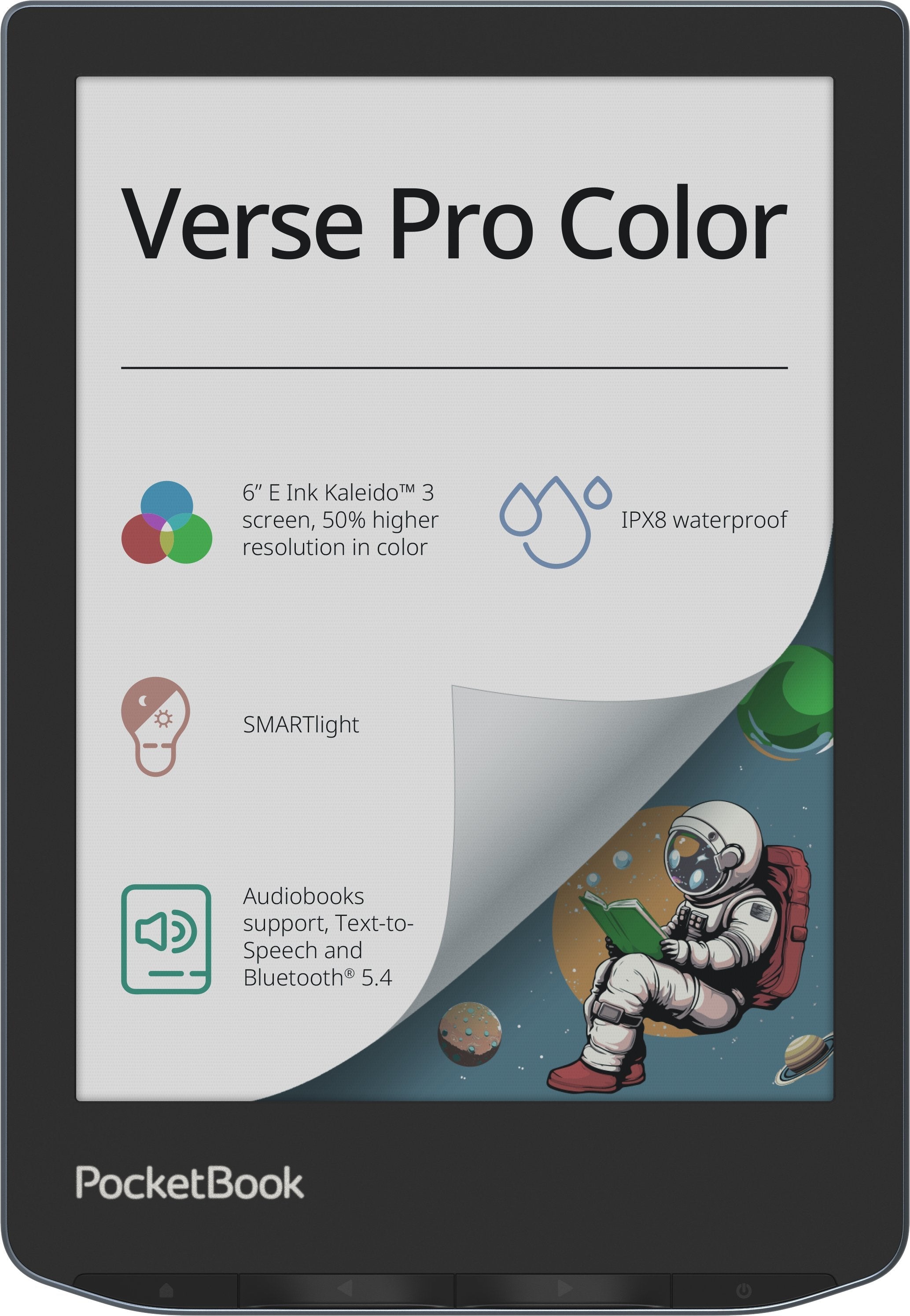 Libro Electronico Ebook Pocketbook Verse Pro Color Ereader 6" 16 Gb Stormy Sea