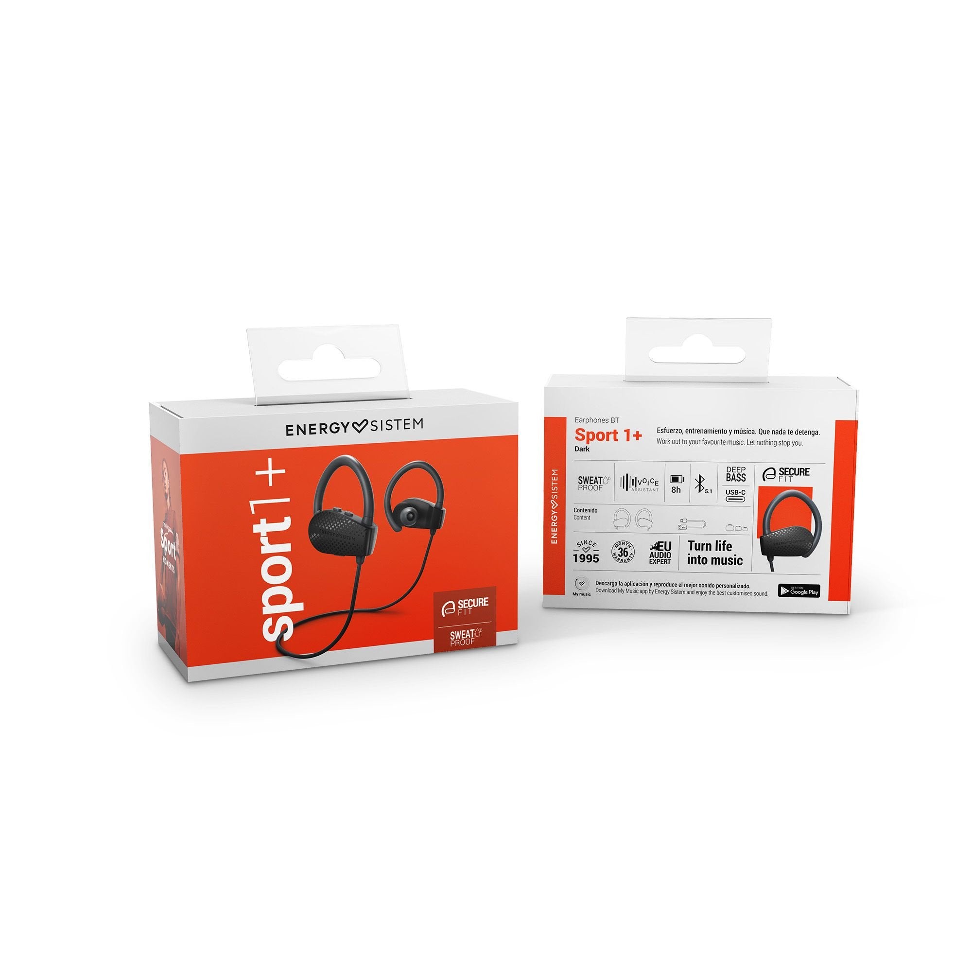 EAN 8432426451777 - Energy Sistem Sport 1+ Auriculares Inalámbrico gancho de oreja Deportes Bluetooth Negro imagen 5
