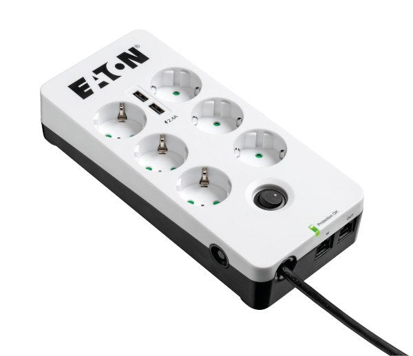 Eaton Pb6tud Limitador De Tensión Negro, Blanco 6 Salidas Ac 220 - 250 V 1,5 M