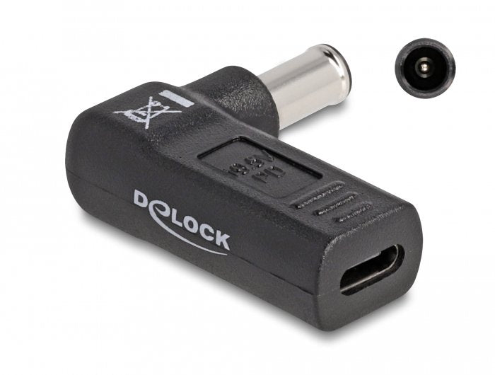 Delock Adapter Für Notebook Ladecable Usb Type-C Buchse Zu Sony 6,0 X 4,3 Mm Stecker 90° Gewinkelt