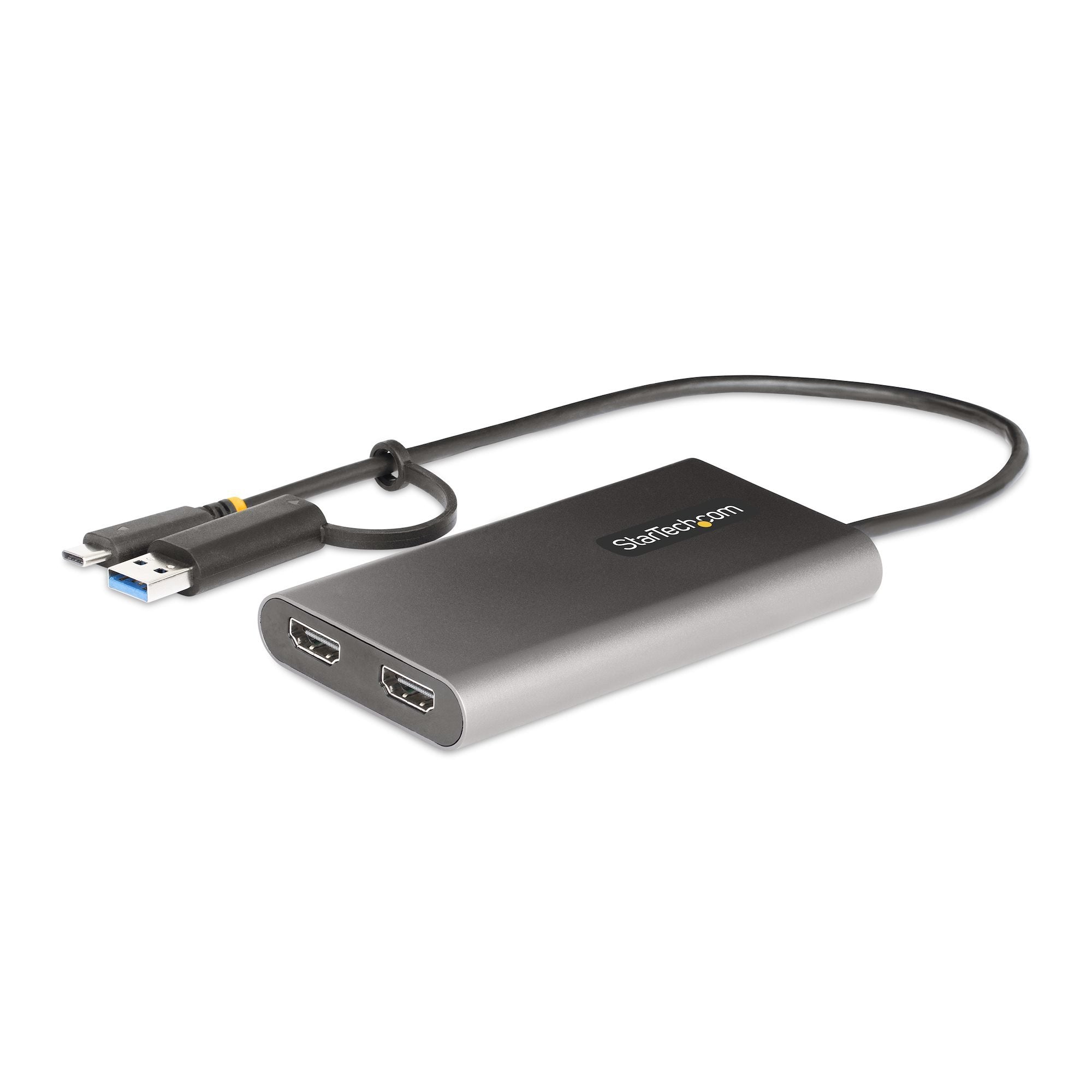 Startech Adaptador Usb-C A Hdmi Doble - Usb Tipo C A 2 Monitores Hdmi - 4k 60hz Pd De 100w 30cm