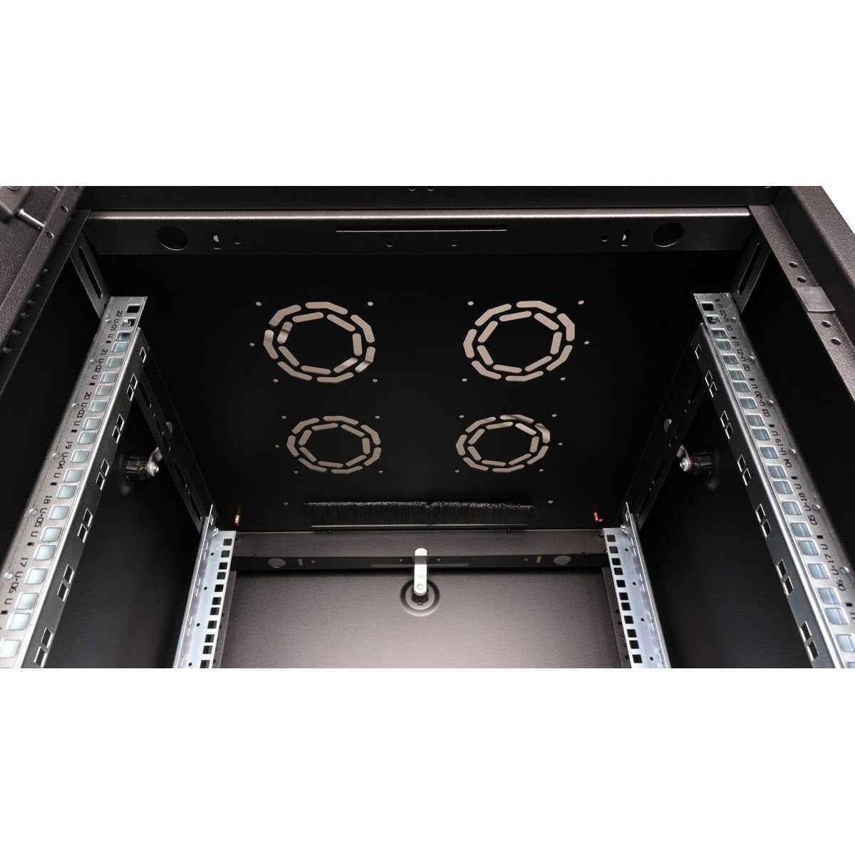 Roline 19-Zoll Netzwerkschrank Basic 22 He, 600x600 Bxt Glastr Schwarz