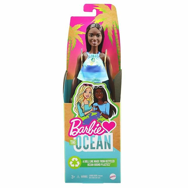 Mattel Muñeca Barbie Loves The Ocean Con Estampado De Océanos Rock & Top Grb37