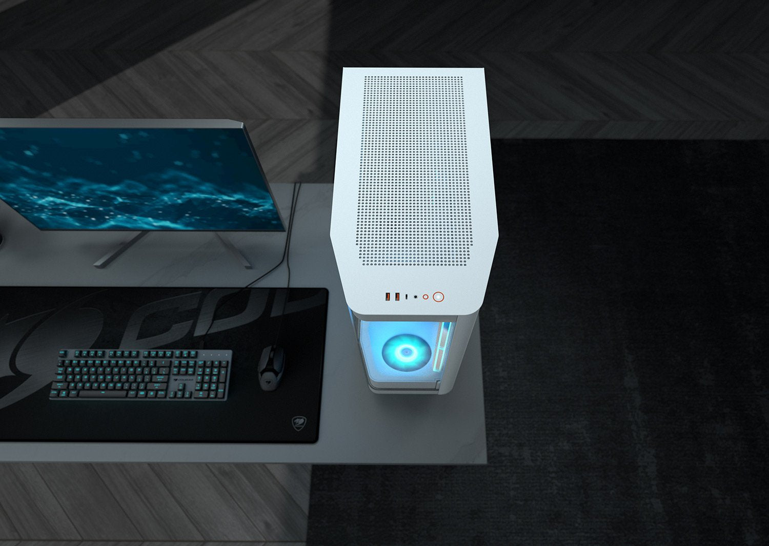 Cougar Semitorre Fv270 Rgb Blanco