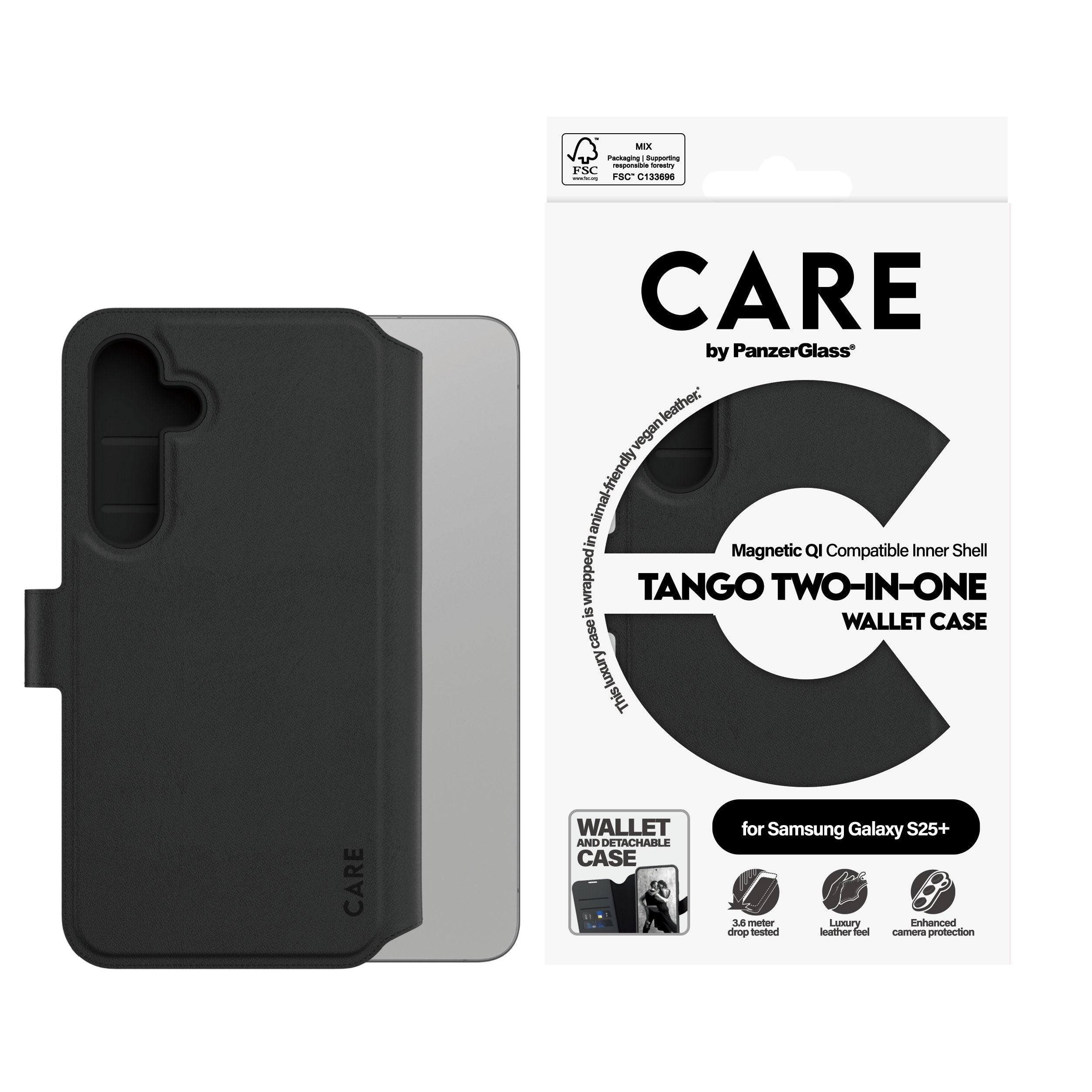 EAN 5715685016837 - PanzerGlass CARE™ by ® Tango 2-in-1 Wallet Case w. Qi Compatible Samsung Galaxy S25+ funda para teléfono imagen 3