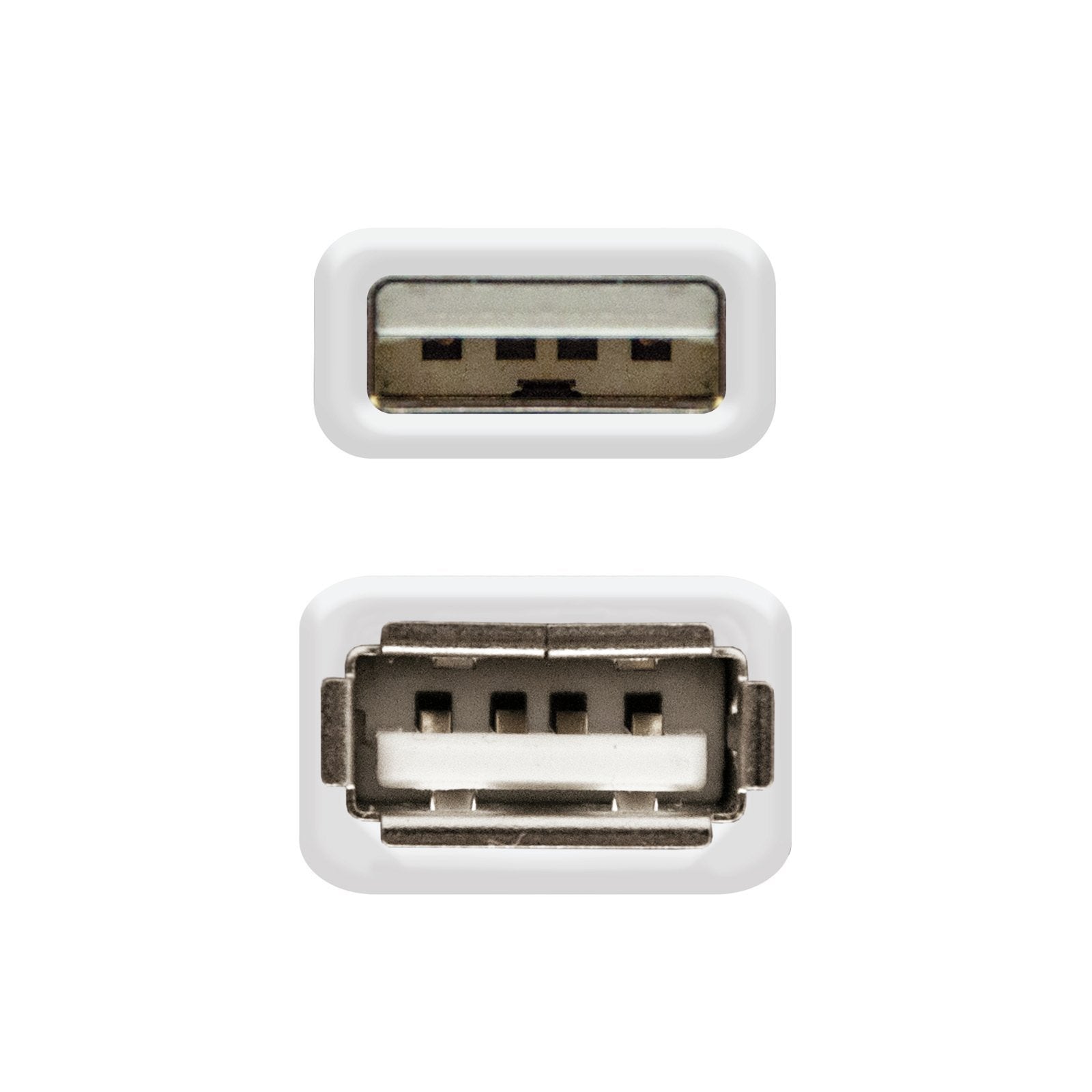 Nanocable Cable Prolongador Usb-A 2.0 Macho A Usb-A Hembra 1m