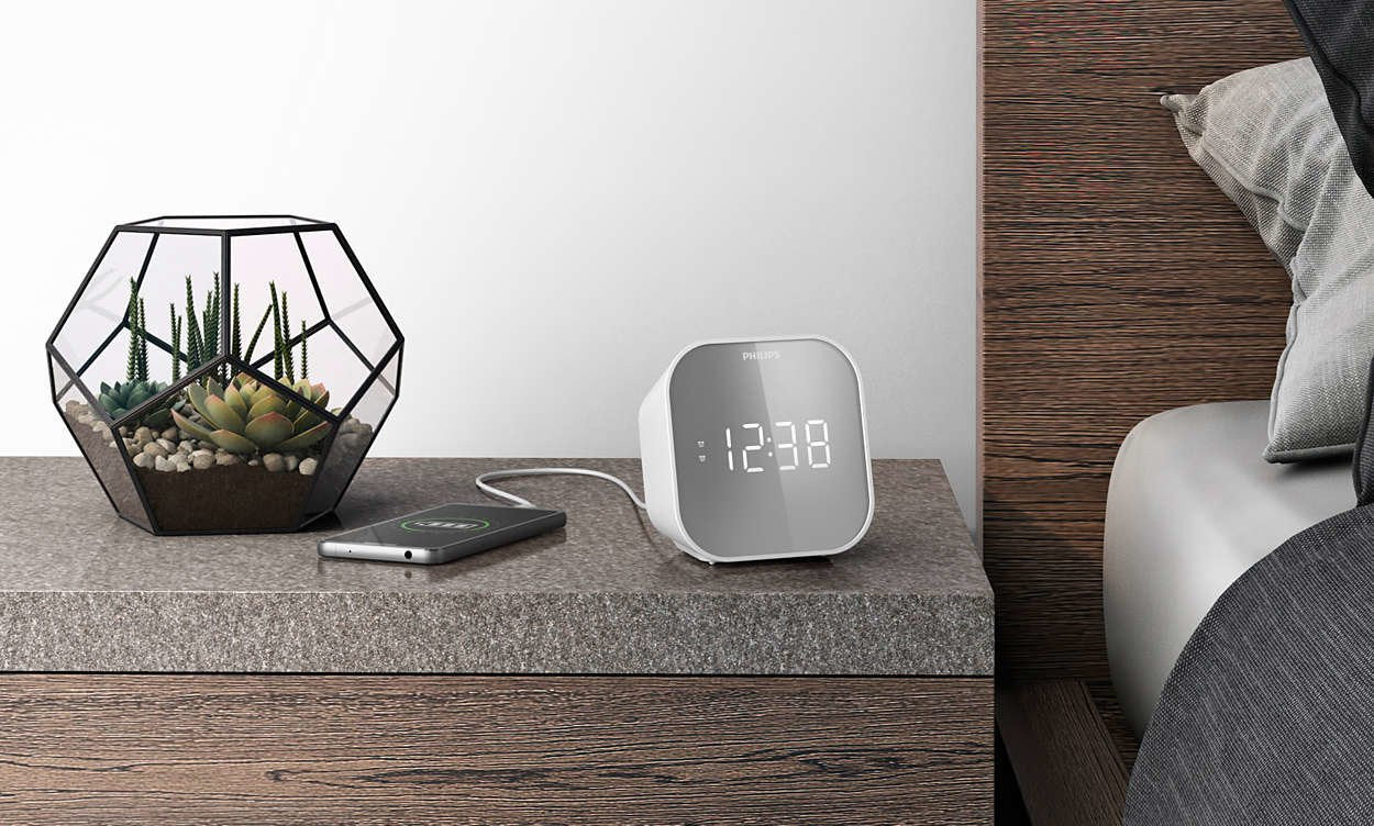 Philips Tar4406/12 Reloj Despertador Digital Blanco