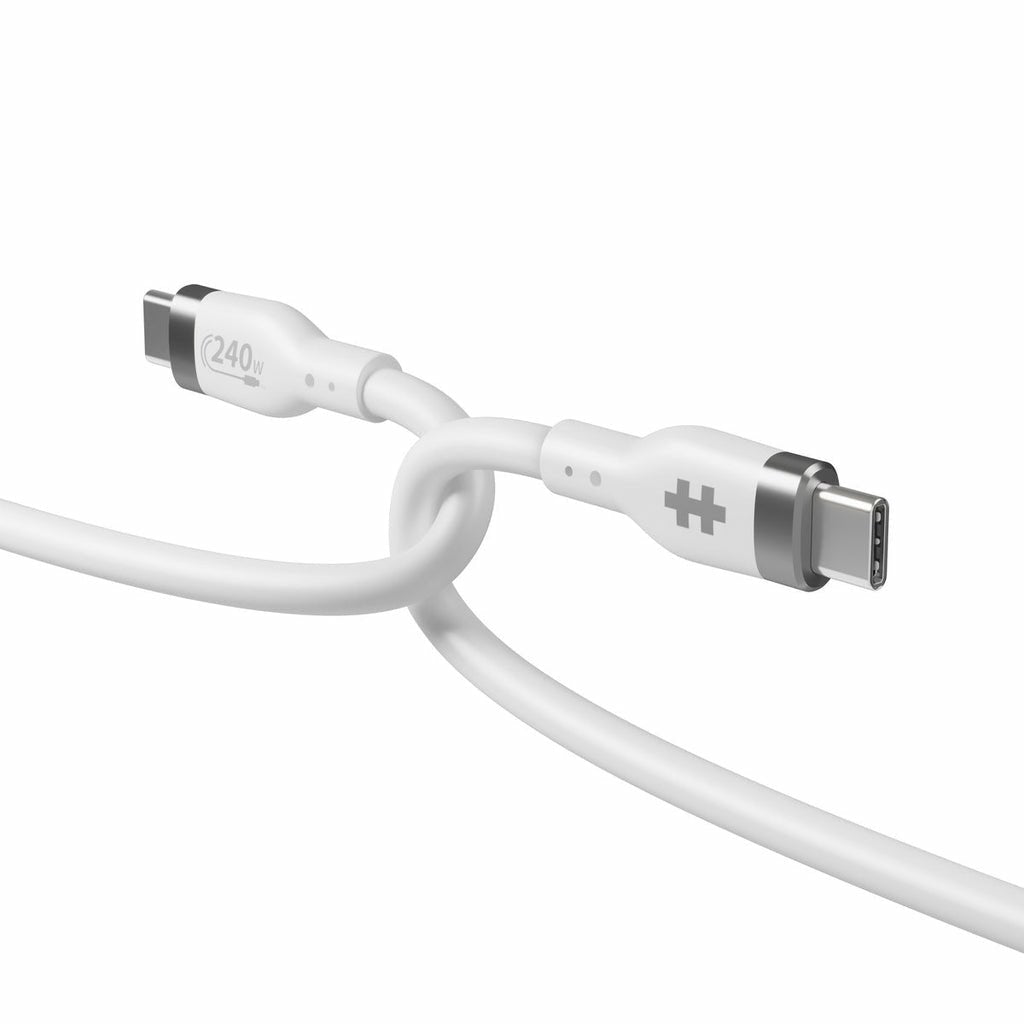 Hyper 1m Silicone 240w Usb-C Cable De Carga - White