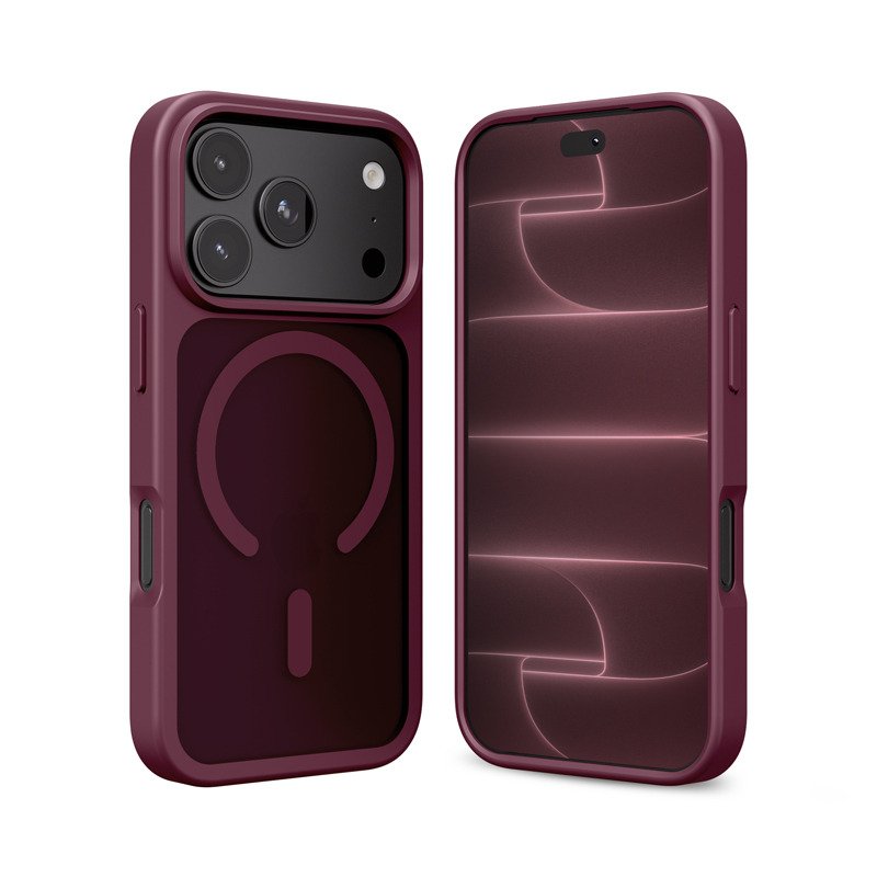 Etui Matte Magnetic Magsafe Iphone 18 Pro / Iphone 17 Pro Burgundowe