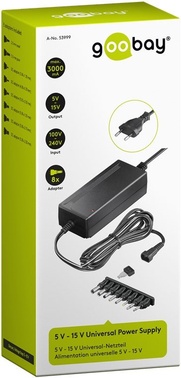 EAN 4040849539992 - Goobay 53999 adaptador e inversor de corriente Interior 36 W Negro imagen 3