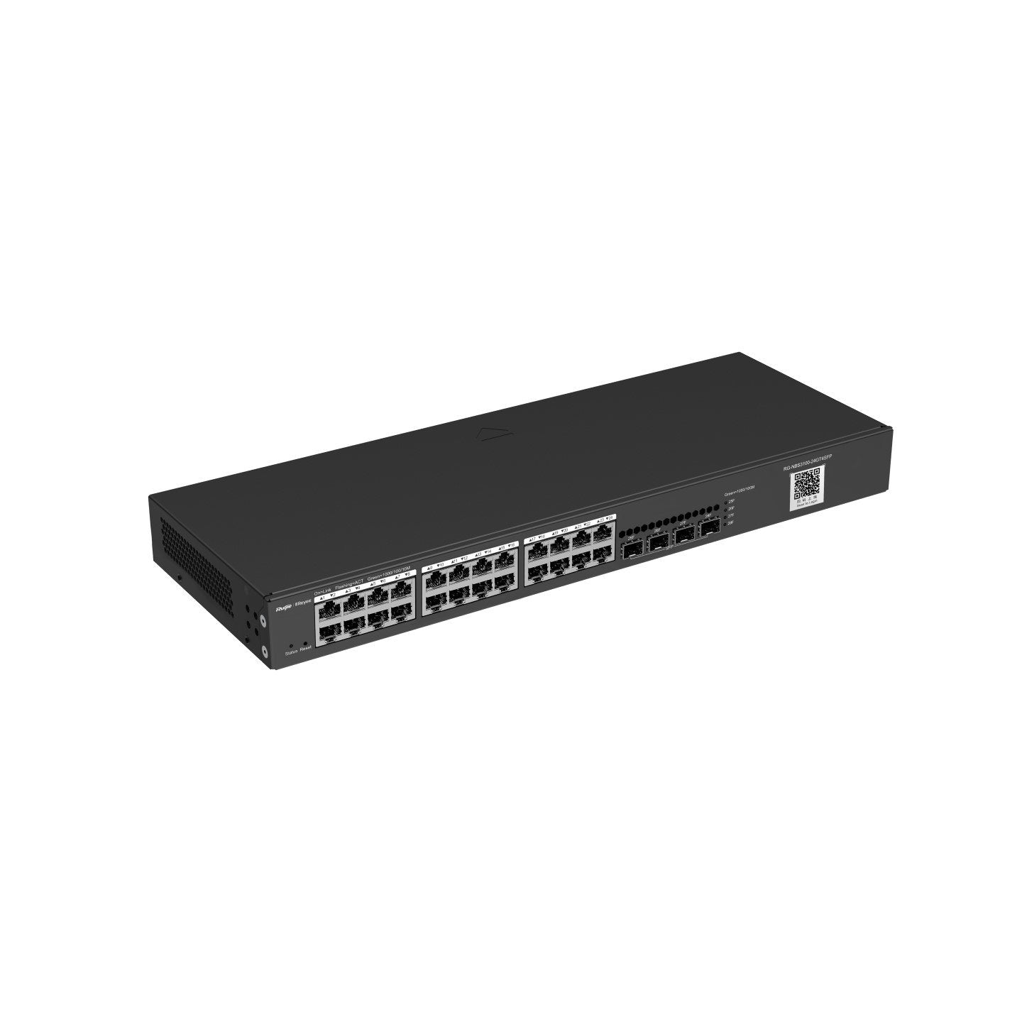 Reyee 24-Port Gigabit L2 Managed Switch, 24 Gigabit Rj45 Ports, 4 Sfp Slots, 19-Inch Rack-Mountabl