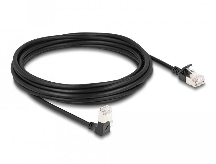 Delock Cable De Red Rj45 Cat.6a S/Ftp Slim 90° Unten Angular / Gerade 5 M