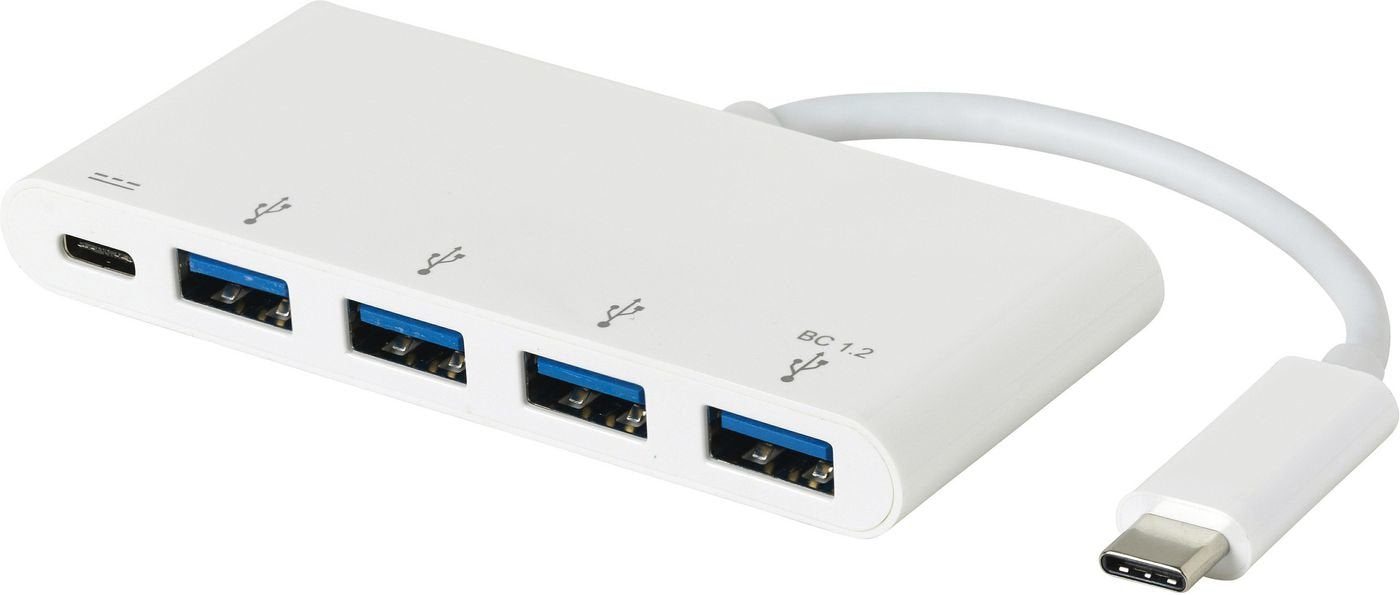 EAN 5711783475989 - eSTUFF ES623007WH hub de interfaz USB 3.2 Gen 1 (3.1 Gen 1) Type-C 5000 Mbit/s Blanco imagen 1