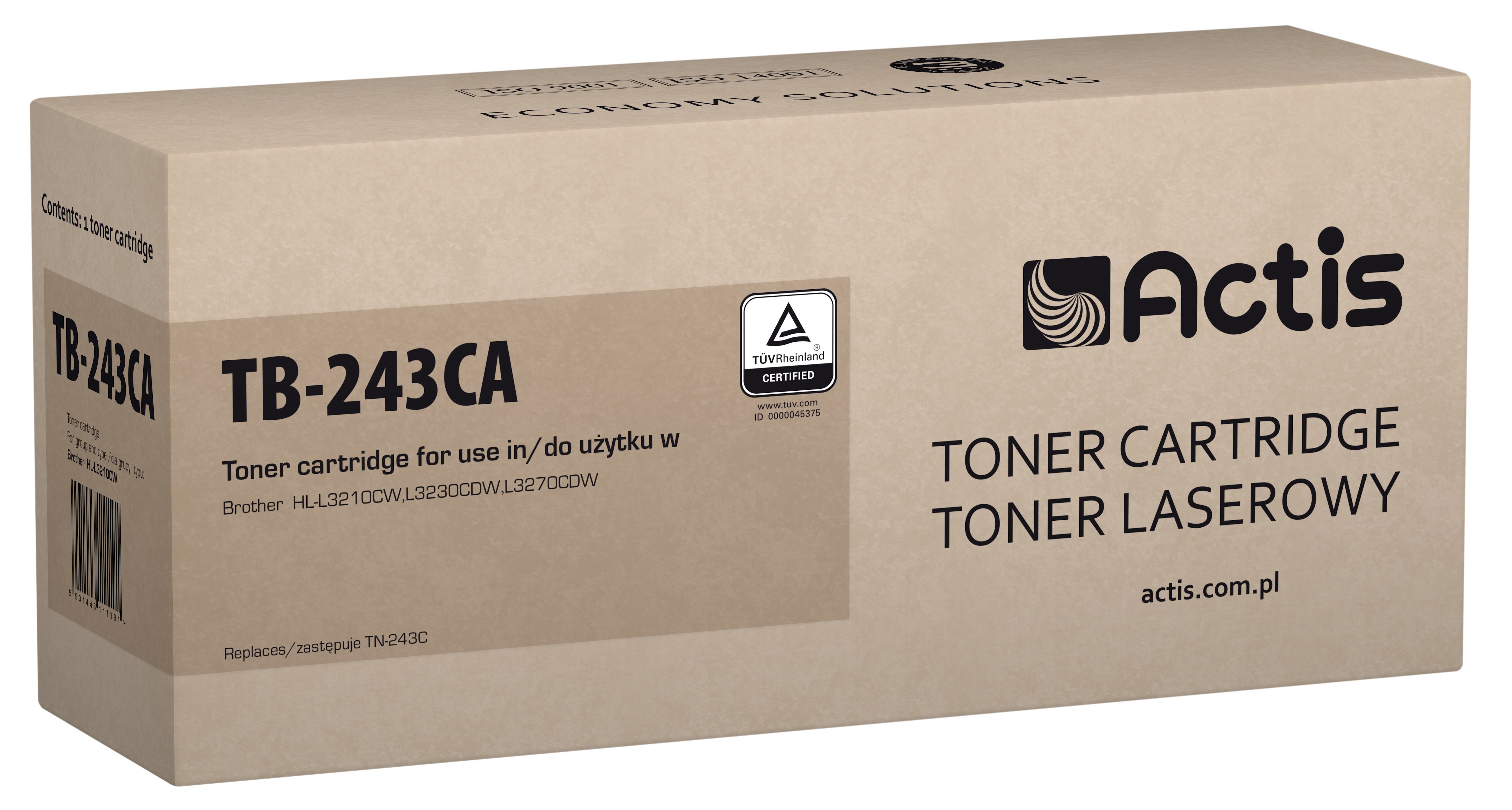 EAN 5901443111191 - Actis TB-243CA cartucho de tóner 1 pieza(s) Compatible Cian imagen 1