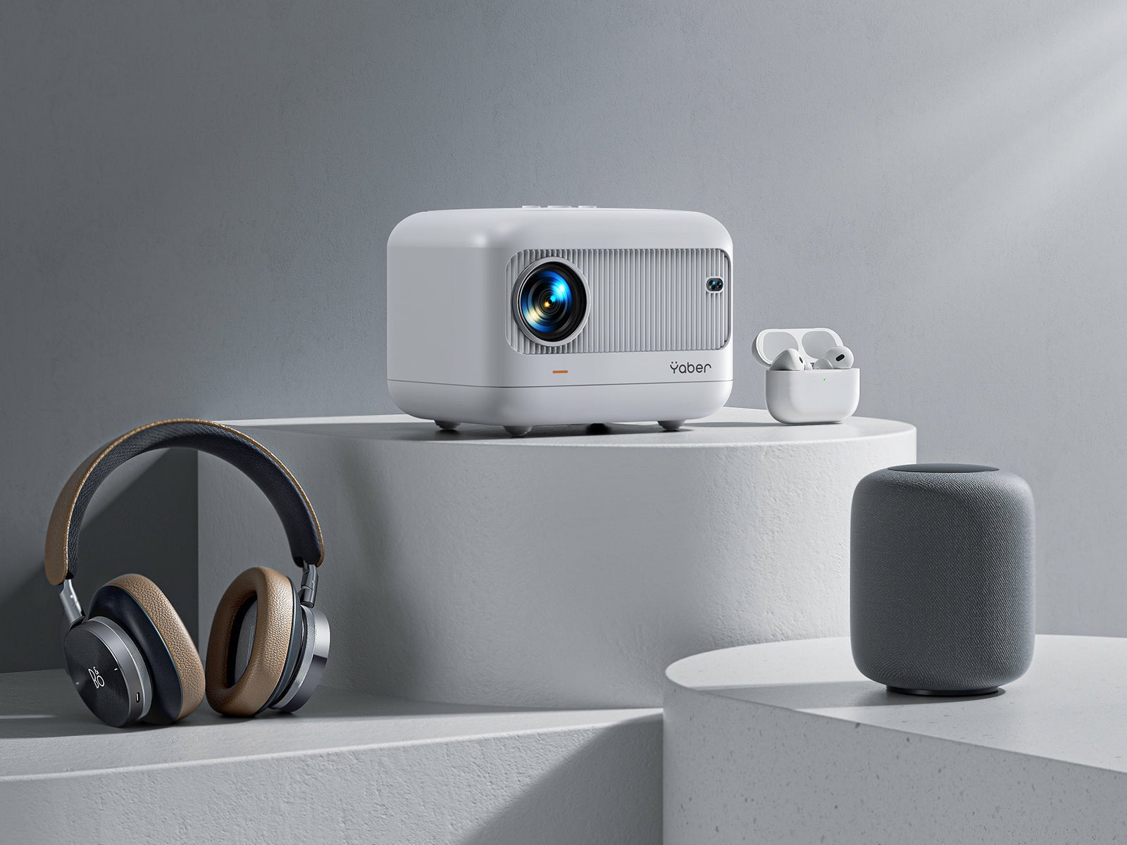 Proyector Yaber L1 Smart Hd Wifi 6 Blanco