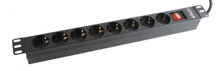 Gembird Regleta Para Rack Power Strip (Pdu), 8 Schuko Sockets, 1u, 16a, 19'', 2m, Black