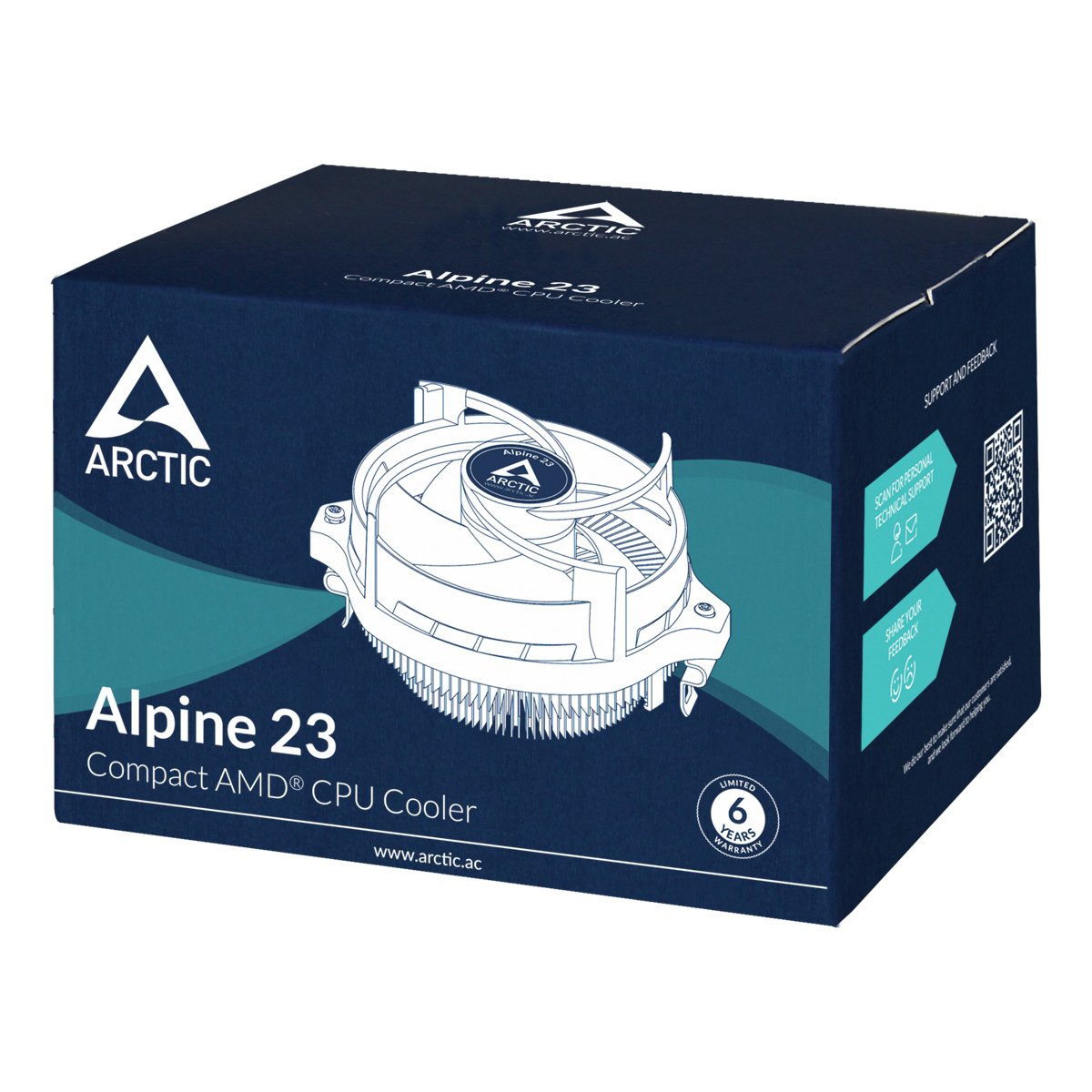 EAN 4895213702829 - ARCTIC Alpine 23 - Compact AMD CPU-Cooler Procesador Refrigerador de aire 9 cm Aluminio, Negro 1 pieza(s) imagen 7