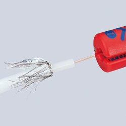 Knipex Herramienta Pelacables Para Cables Coaxiales 16 60 100 Sb , Herramienta Pelacables/Desmanteladora 1660100sb