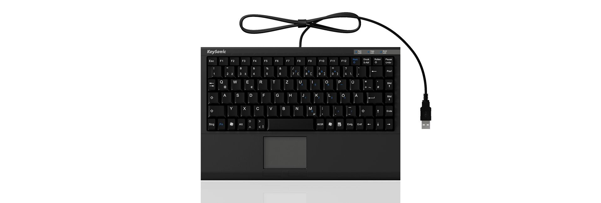 EAN 4250078143130 - KeySonic ACK-540U+ (US) teclado Oficina USB QWERTY Inglés de EE. UU. Negro imagen 5