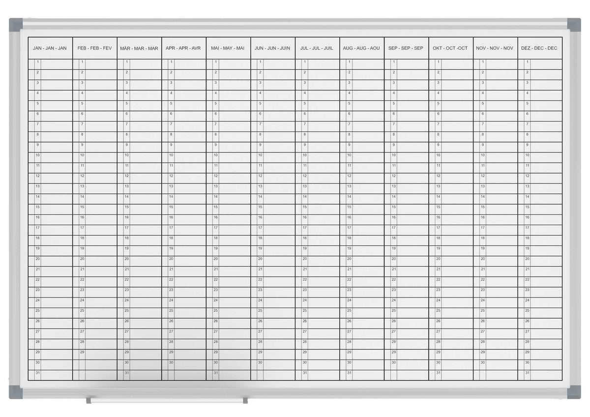 Maul Whiteboard Jahresplaner Maulstandard 60x90cm