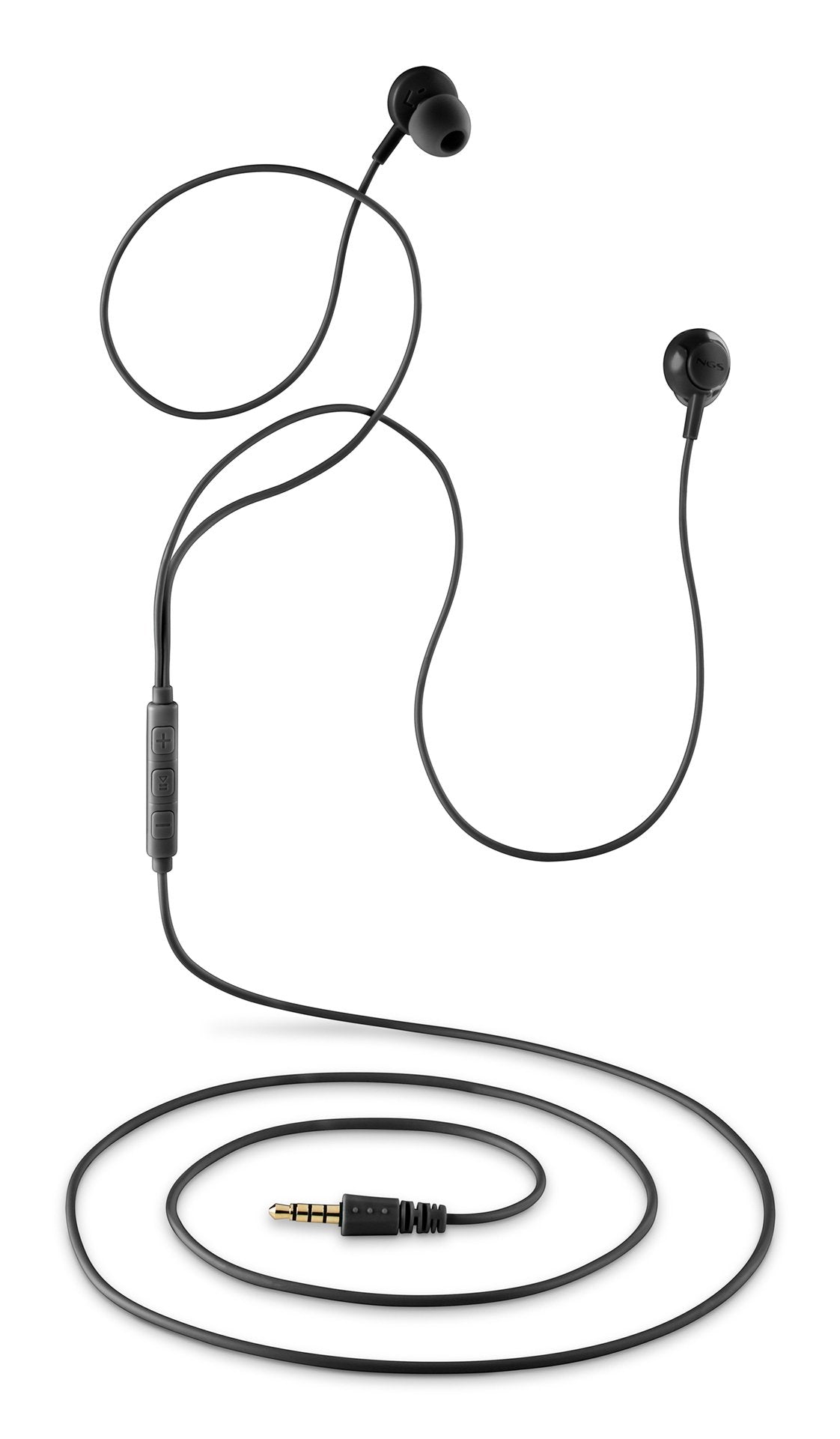 Auriculares Intrauditivos Ngs Cross Drift Con Micrófono Jack 3.5 Negros