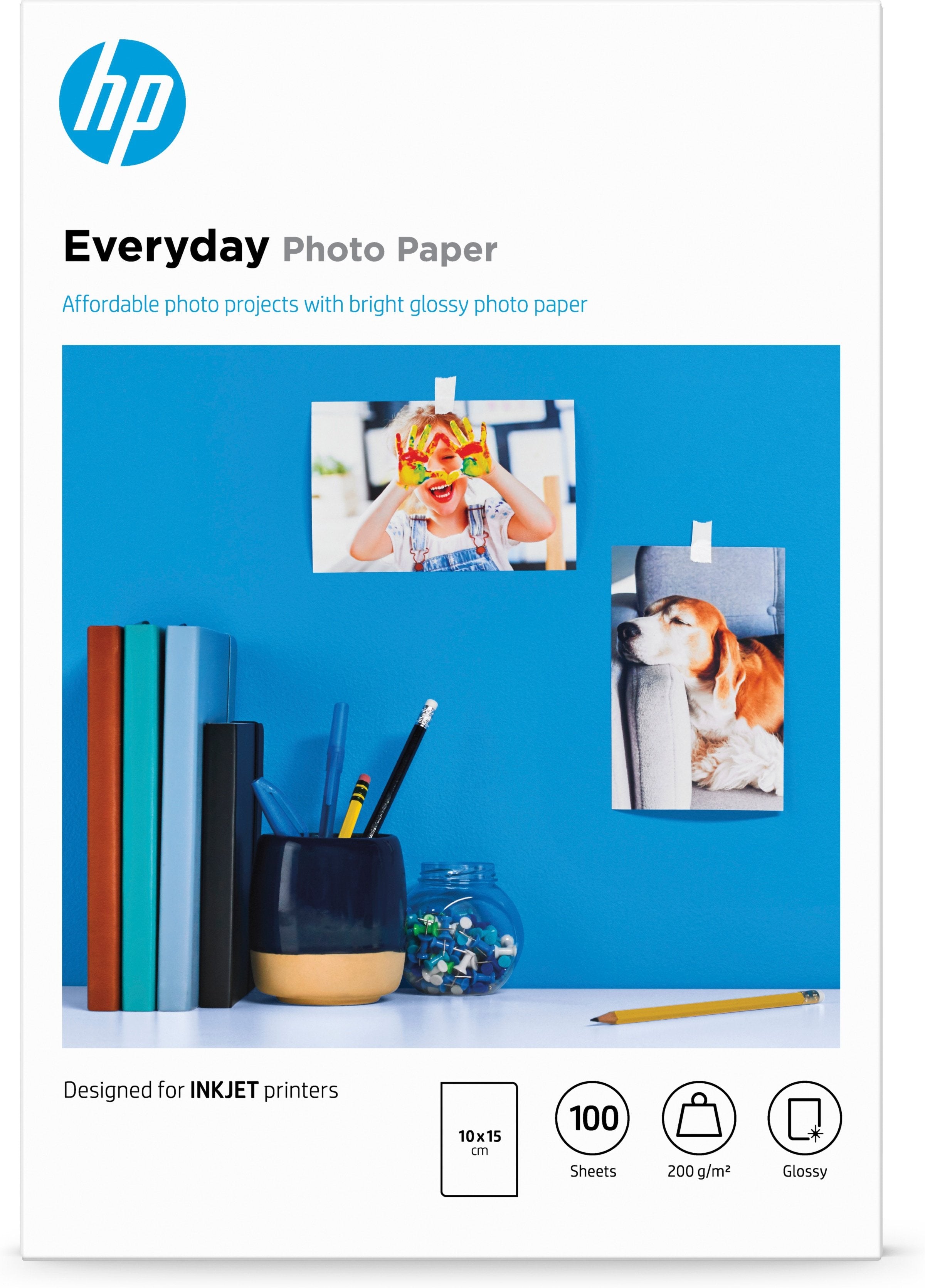 EAN 0886111974887 - HP Everyday Glossy Photo Paper-100 sht/10 x 15 cm Blanco Brillo imagen 1