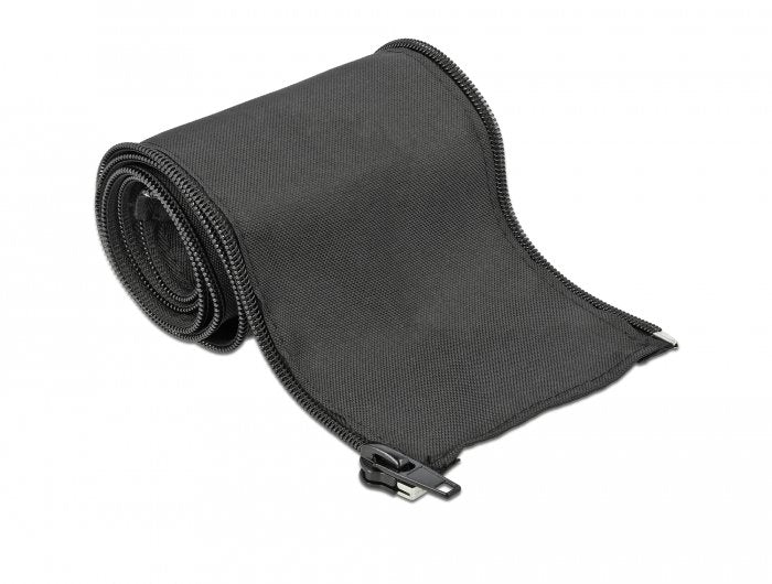 Gewebeschlauch Mit Reissverschluss Hitzebeständig 1 M X 35 Mm Schwarz
