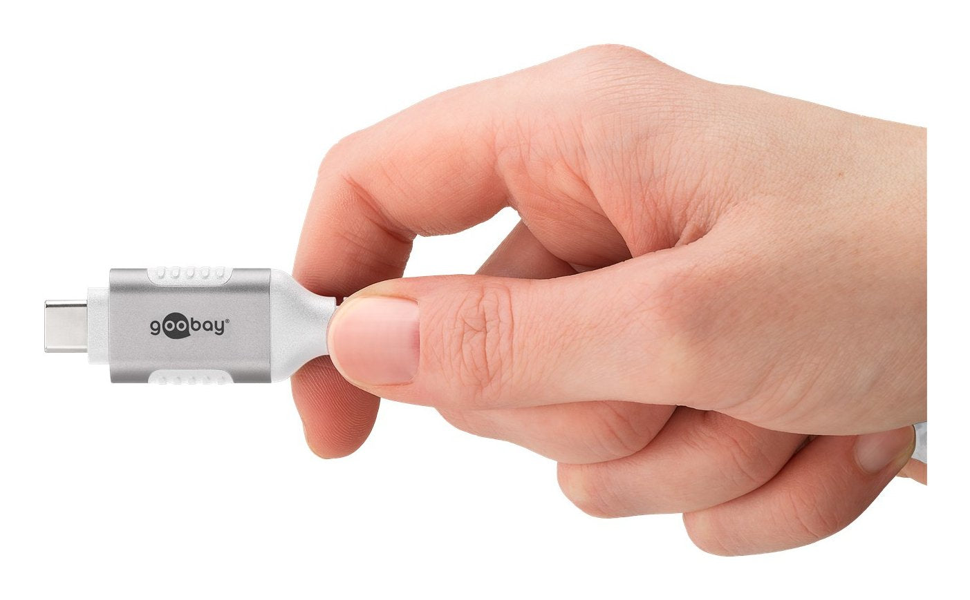 Cable Ethernet Goobay Usb-C 3.2 Gen2 Macho > Rj-45 Macho, Adaptador Lan Blanco, 10 Metros, Cubierta Textil Trenzada 74180