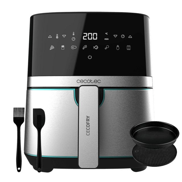 Freidora Por Aire Sin Aceite Cecotec Cecofry Full Inox Pro 5500 1700w Capacidad 5.5l