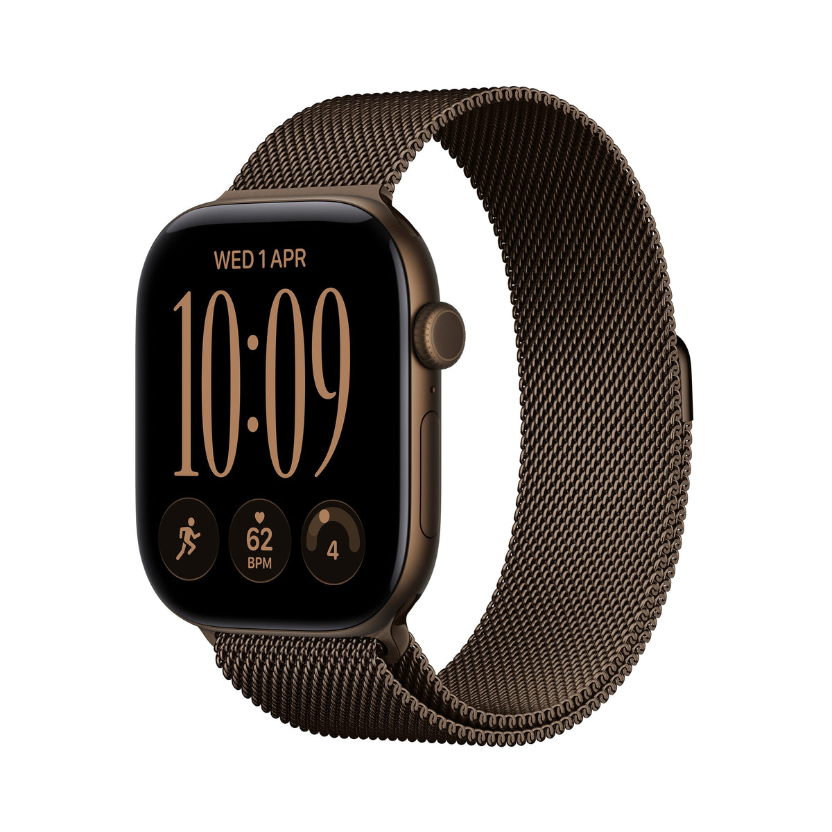 Apple Watch Series 12 (2026) Gps+Cel 42mm Caja De Aluminio Bronce Oscuro Correa Milanese Loop Bronce Oscuro Siri Ai