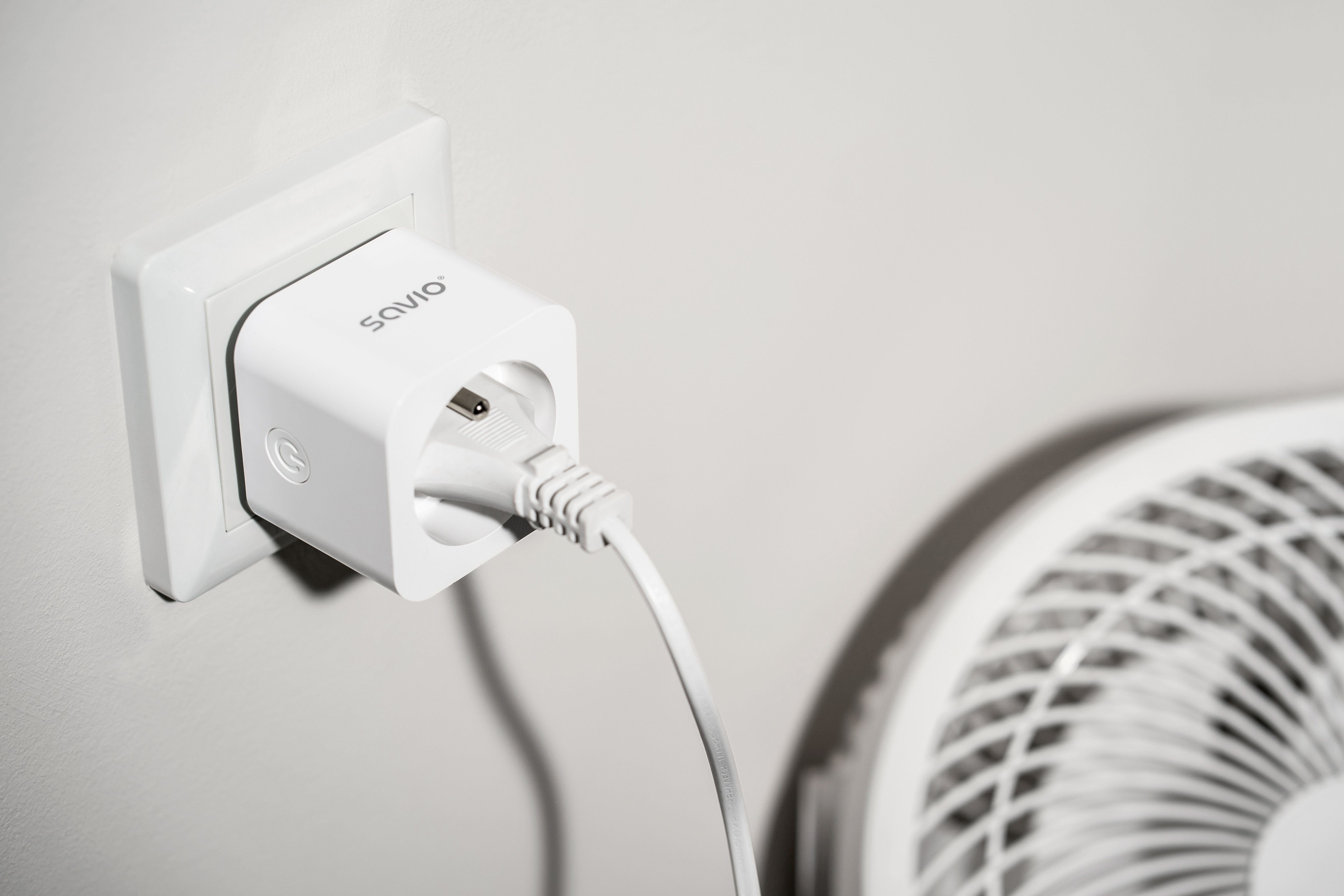 Enchufe Inteligente Savio Wi-Fi, 16a, As-01, Blanco