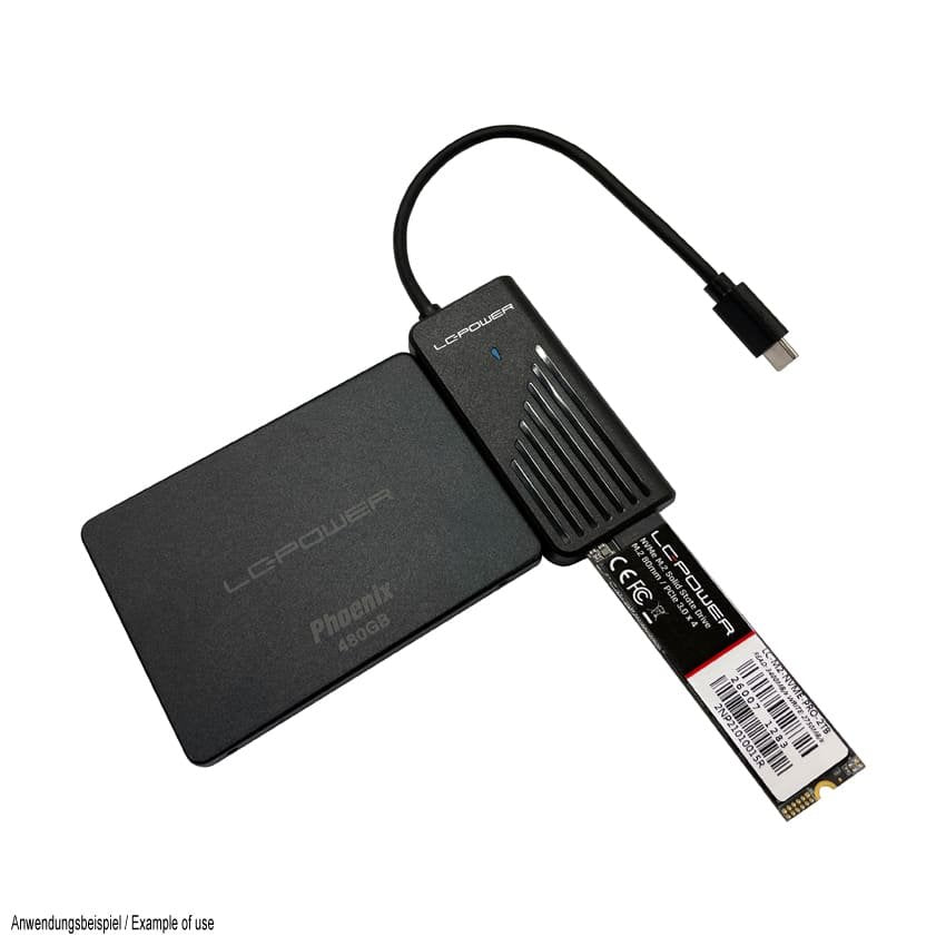 Lc-Power Lc-Ada-Usb-Sata-Nvme Tarjeta Y Adaptador De Interfaz