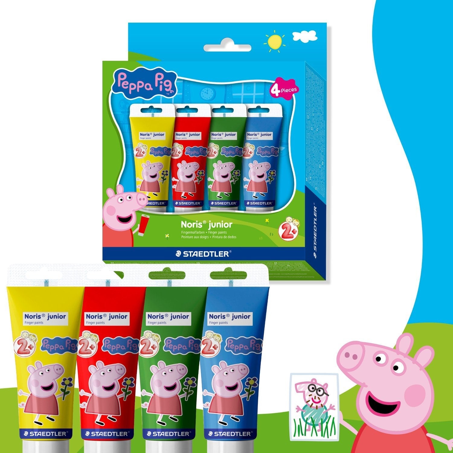 Maedtler Fingermalfarbe Nj Peppa 4m Etui