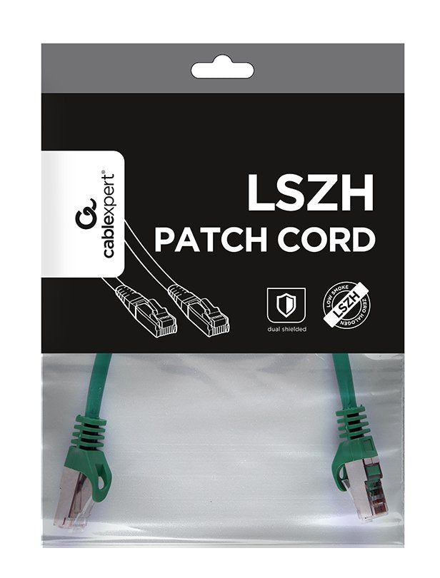 Cable Gembird Pp6a-Lszhcu-G-0.25m De Red Verde 0,25 M Cat6a S/Ftp (S-Stp)