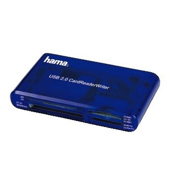Hama Usb 2.0 Multi Card Reader 35 In 1, Blue 55348