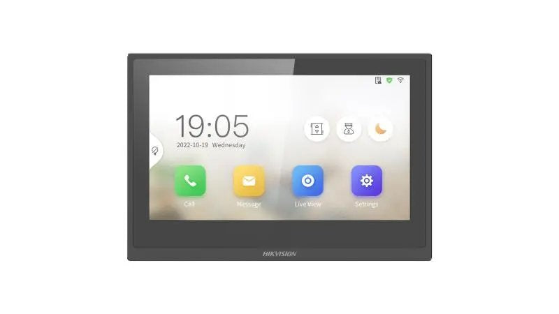 EAN 6931847188214 - Hikvision DS-KH6351-WTE1(O-STD) sistema de intercomunicación de video 17,8 cm (7") Negro imagen 1