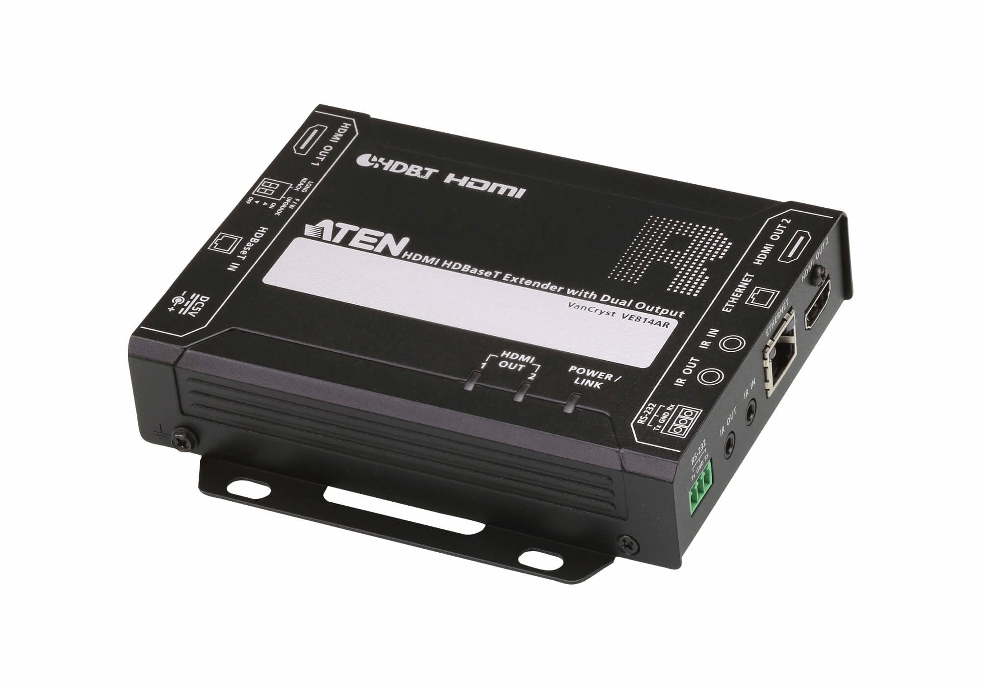 EAN 4719264646041 - ATEN VE814A-AT-G extensor audio/video Transmisor y receptor de señales AV Negro imagen 2