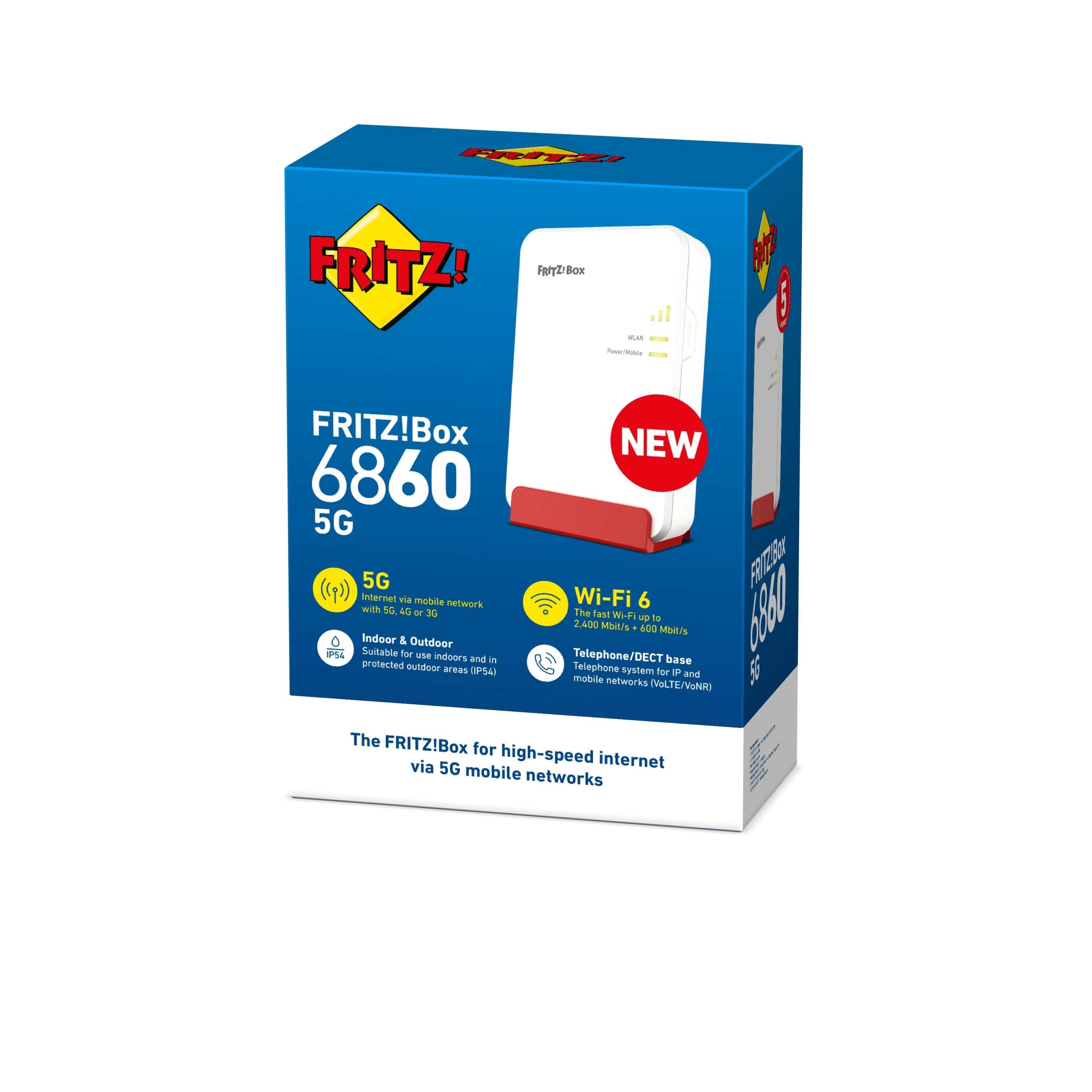 EAN 4023125030710 - Box FRITZ! 6860 5G Edition International router inalámbrico Gigabit Ethernet Doble banda (2,4 GHz / 5 GHz imagen 4