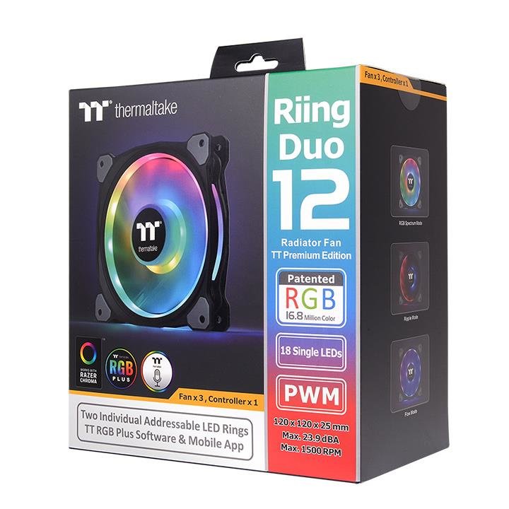 EAN 4711246873513 - Thermaltake Riing Duo 12 RGB Premium Edition Carcasa del ordenador Ventilador 12 cm Negro imagen 7