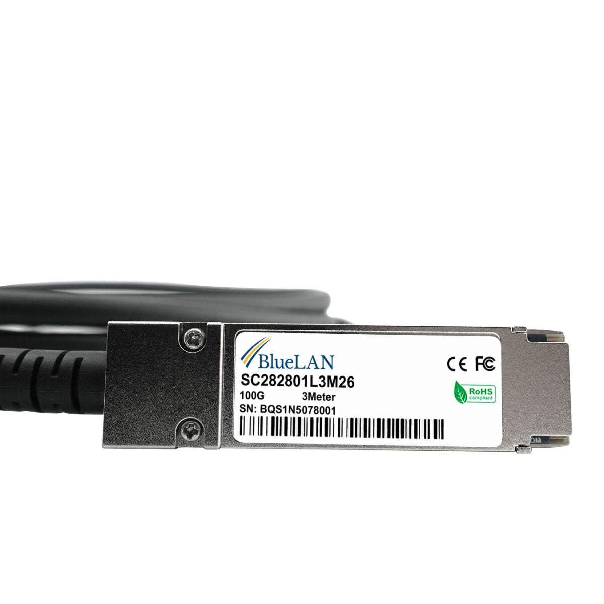Dac-Q28-100g-3m Infiniband Cable Qsfp28 Negro (Dac-Q28-100g-3m-Bl)