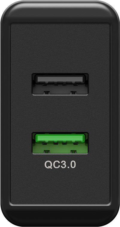 Goobay Cargador Rápido Dual Usb Usb/Qc3.0 28w Negro 44956